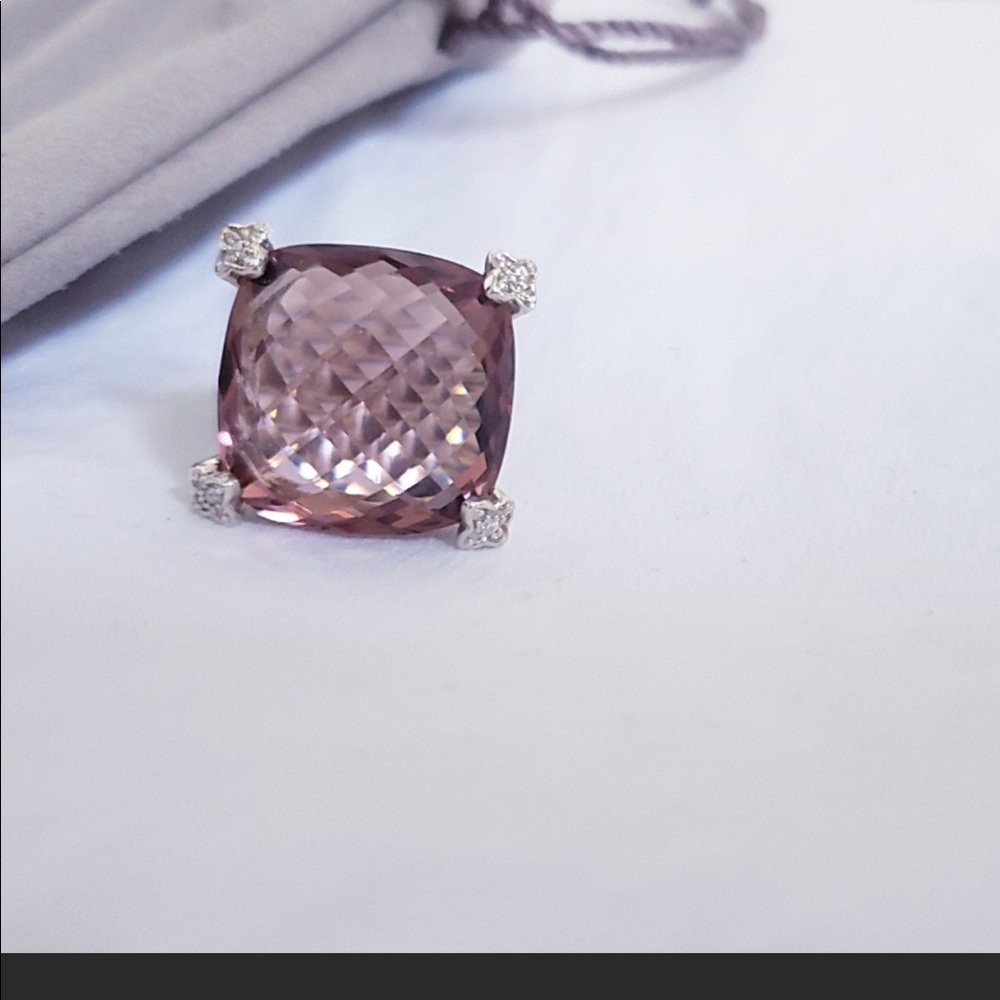 David Yurman Pink Morganite Chatelaine Ring